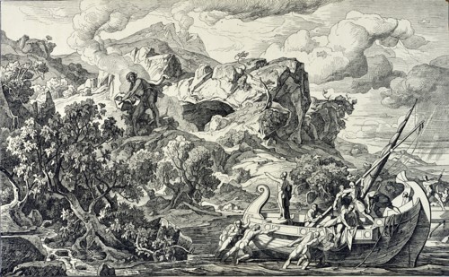 L'évasion d'Ulysse et ses compagnons, de l'île des Cyclopes