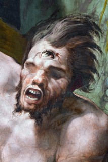 Tibaldi, Ulysse et ses compagnons fuient la grotte du cyclope Polyphème (détail)