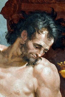 Tibaldi, Neptune sur son char et le navire d'Ulysse (détail)