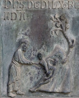 Détail du portail de la cathédrale Santa Maria Nuova de Monreale