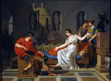 Gauffier, Rencontre d'Auguste et Cléopâtre après la bataille d'Actium
