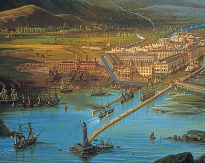 Alberto Rieger, Le canal de Suez (détail)