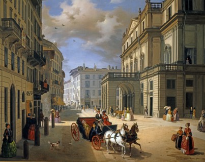 Vue du Théâtre de la Scala à Milan