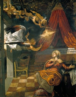 Tintoretto, Annunciation (Detail)