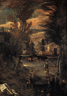Tintoretto, La fuite en Egypte (détail)