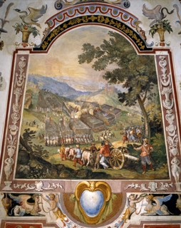 Plafond de l'Armurerie à la Galerie des Offices à Florence