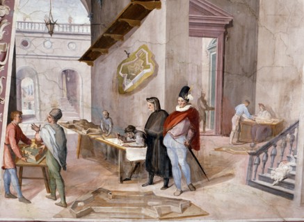 Plafond de l'Armurerie à la Galerie des Offices à Florence (détail)