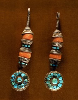 Boucles d'oreilles tibétaines
