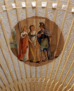 Eventail "Coriolan avec sa mère et son épouse"