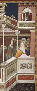 Lorenzetti, Flagellation of Christ. Christ at the Column (detail)