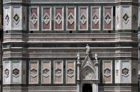 Détail du campanile de Florence (Italie)