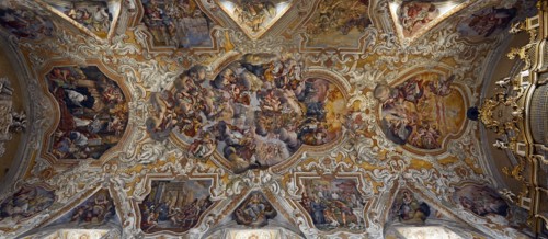 Voûte de la Basilique Saint Benoît à Catane (Sicile)