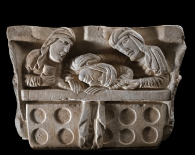 La douleur des trois Marie pleurant sur le tombeau du Christ