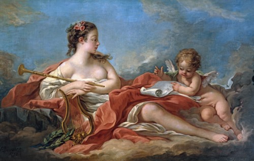 François Boucher and studio, Clio, the Muse of History and Song