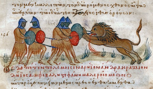 Oppian of Apamea, 'Cynegetica': Lion hunting in the savannah