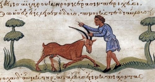 Oppian of Apamea, 'Cynegetica': Man tames animals. Treatise on Aries