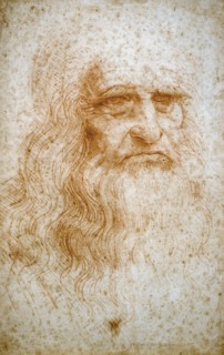 Copie de l'autoportrait de Léonard de Vinci de la bibliothèque royale de Turin
