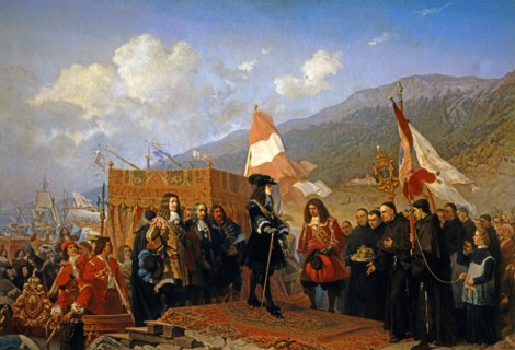 Cesare dell'Acqua, L'empereur Léopold Ier de Habsbourg visitant le monastère franciscain de Grignano