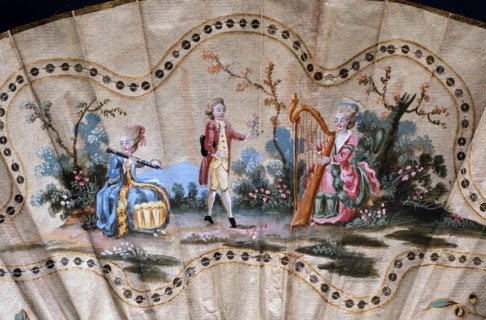 Eventail représentant un concertino (detail)