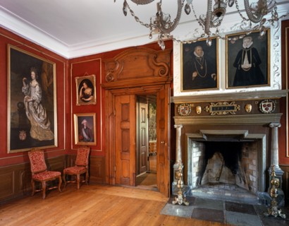 Vue de la grande salle du château de Rosenholm (Danemark)