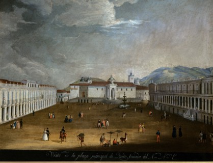 Vue de la place de Quito