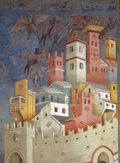 Giotto, Saint François chasse les démons d'Arezzo (détail)