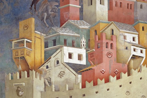 Giotto, Saint François chasse les démons d'Arezzo (détail)