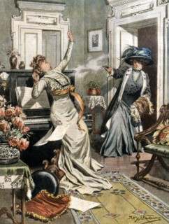 Les drames de l'amour : une jeune chanteuse allemande tuée par une rivale jalouse (1909)
