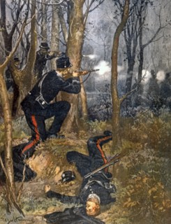 Carabiniers tués et blessés dans la lutte contre des braconniers, à Bolgheri (1909)