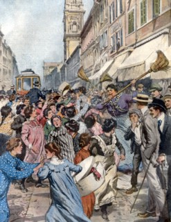 Manifestation de couturières et de modistes à Parme (1911)