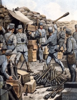 Les préparatifs de l'Autriche pour l'offensive de la Basse Soca (Slovénie) : les bombes à gaz asphyxiant et marteaux de forgeron cloutés (1916)