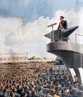 Discours de Duce Benito Mussolini à Turin le 15 mai 1939 devant 50 000 travailleurs