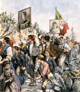 Manifestation des paysans siciliens pour la cotation des terres communales (1903)