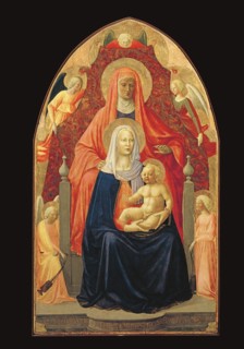 Masaccio et Masolino da Panicale, Vierge à l’Enfant avec sainte Anne