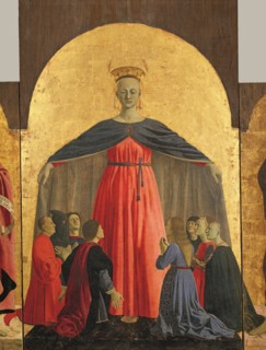 Piero della Francesca, Polyptyque de la Vierge de Miséricorde (détail)