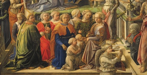 Fra Filippo Lippi, Le Couronnement de la Vierge (détail)