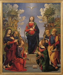 Piero di Cosimo, Immaculée Conception et 6 saints