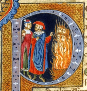 The Divine Comedy, Hell: Dante and Virgil meet the fraudulent advisors