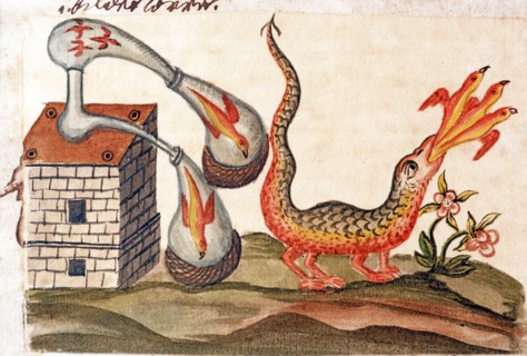 Distillation alchimique des essences, des âmes et des esprits, manuscrit alchimique "Clavis Artis" attribué à Zoroastre (Zarathoustra)