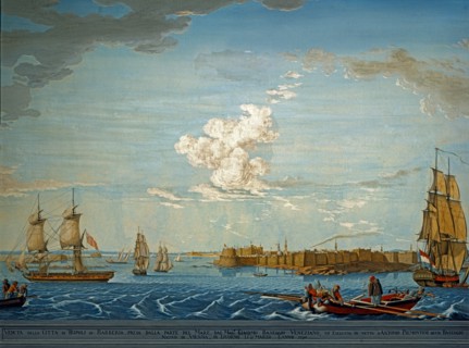 Baseggio, Vue sur la baie et les forteresses de Tripoli di Barberia