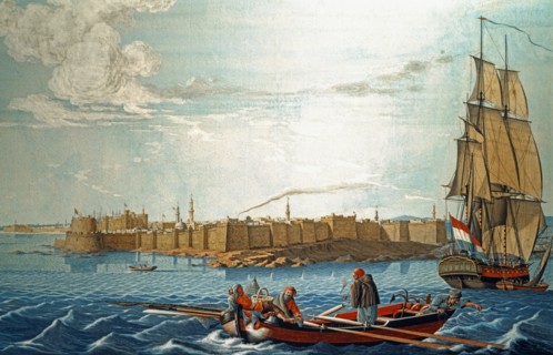 Baseggio, Vue sur la baie et les forteresses de Tripoli di Barberia (détail)