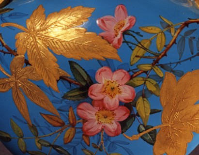 Détail d'un vase de style japonais de la Manufacture de Worcester