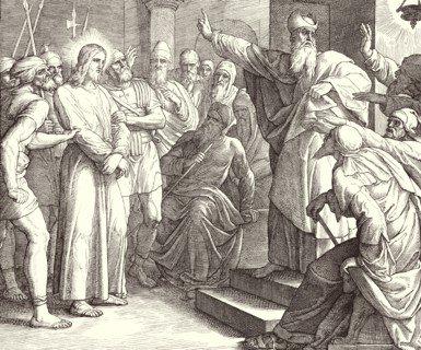 Carolsfeld, Jésus devant Caïphe