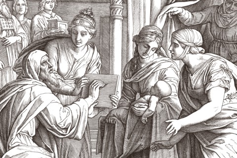 Carolsfeld, La naissance de saint Jean le Baptiste (détail)