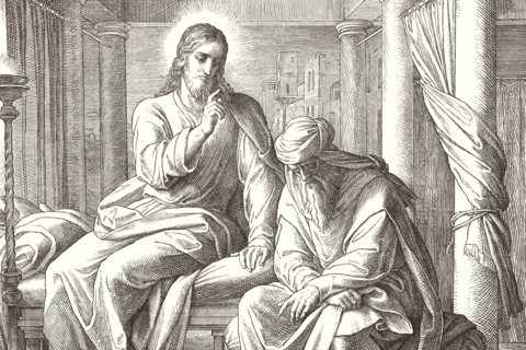 Carolsfeld, Jésus dans la maison de Nicodème (détail)
