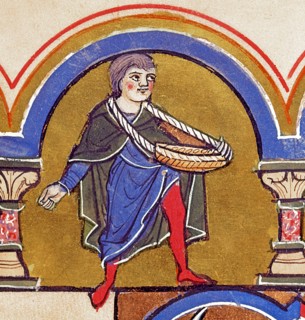 Miniature du Psautier Beatae Elisabeth, le semeur (détail)