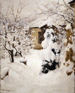 Svetoslavski, Paysage d'hiver. La maison du peintre