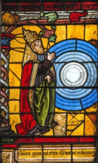 Vitrail de la Genèse : Dieu crée le firmament