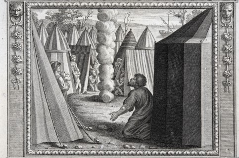 L'Exode, chapitre 33 : Dieu descend de la nuée et parle à Moïse dans le camp juif