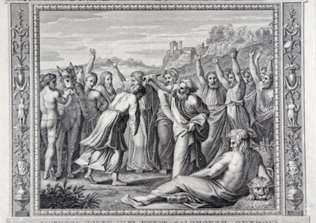 Premier Livre des Rois, chapitre 1 : Le prêtre Sadoc, procède à la cérémonie d'onction de Salomon